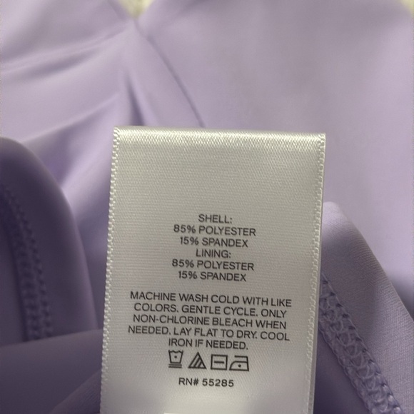 Express Lavender Square Neck Crop Top - Picture 4 of 4